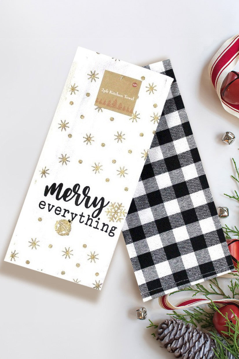 2 pc Christmas Kitchen Towels - Debs on 5th