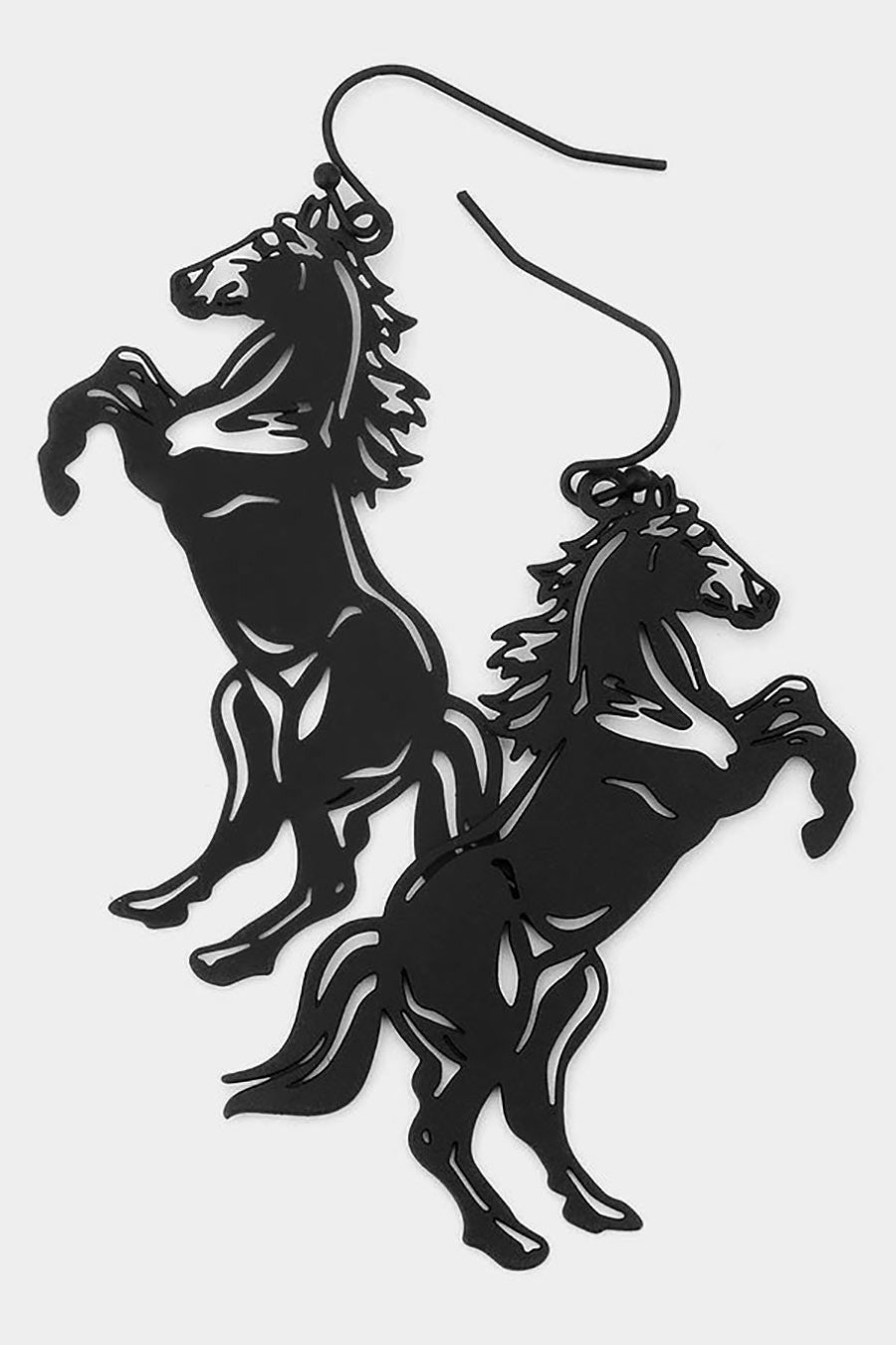 Cut Out Brass Metal Horse Dangle Earrings - Debs on 5th