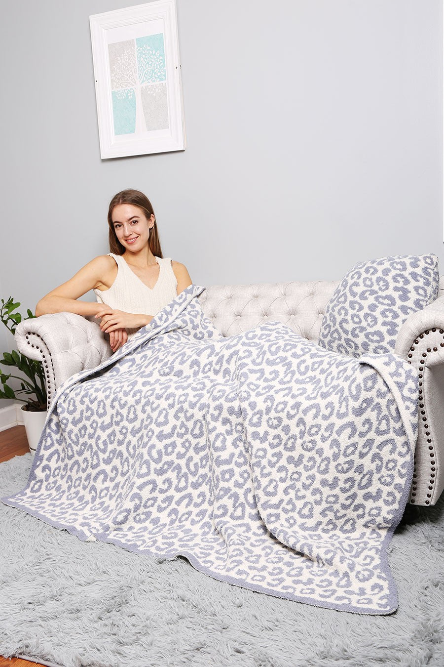 Leopard Patterned Blanket - Debs on 5th