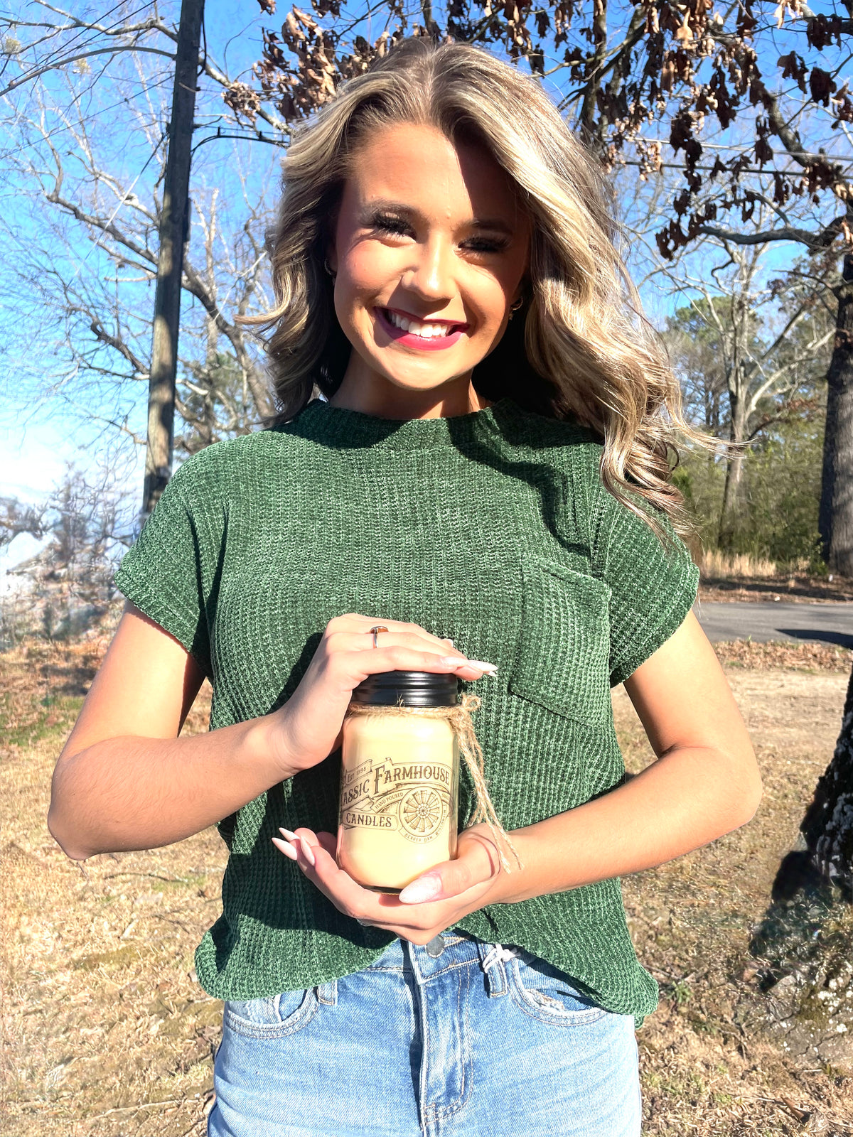 Blueberry 14 oz Mason Jar Candle