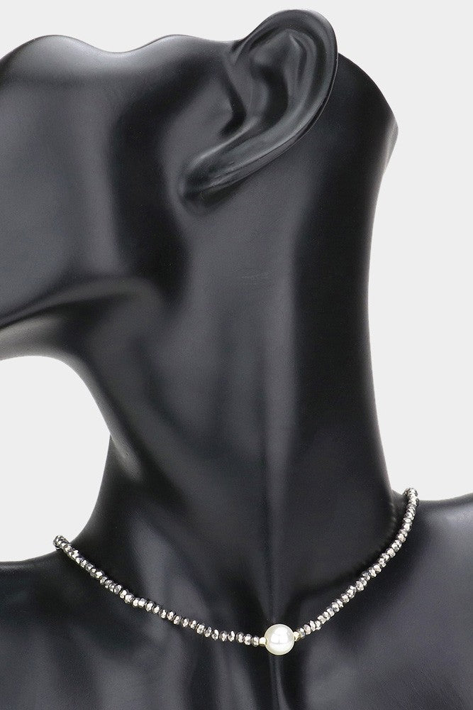 Pearl Accented Faceted Beaded Necklace - Debs on 5th