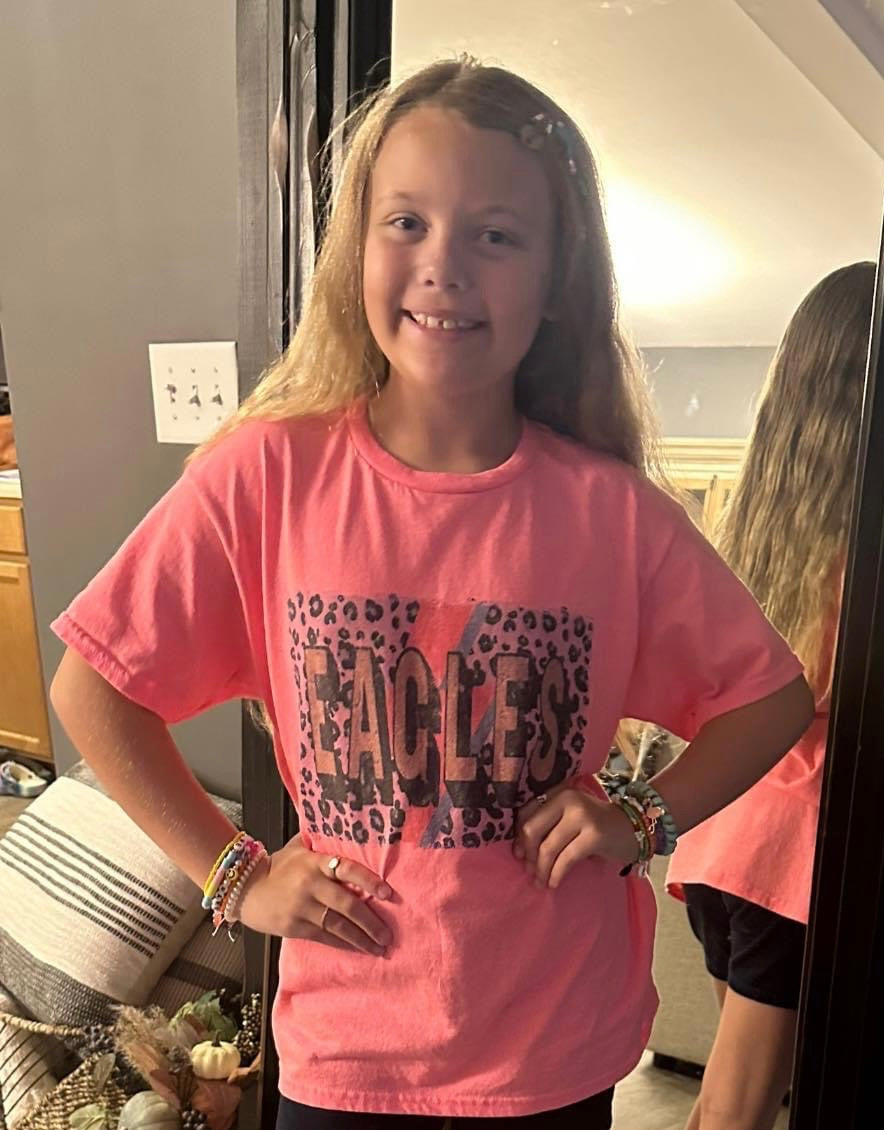 Youth Eagles Leopard Bolt Grahic T Shirt - Debs on 5th