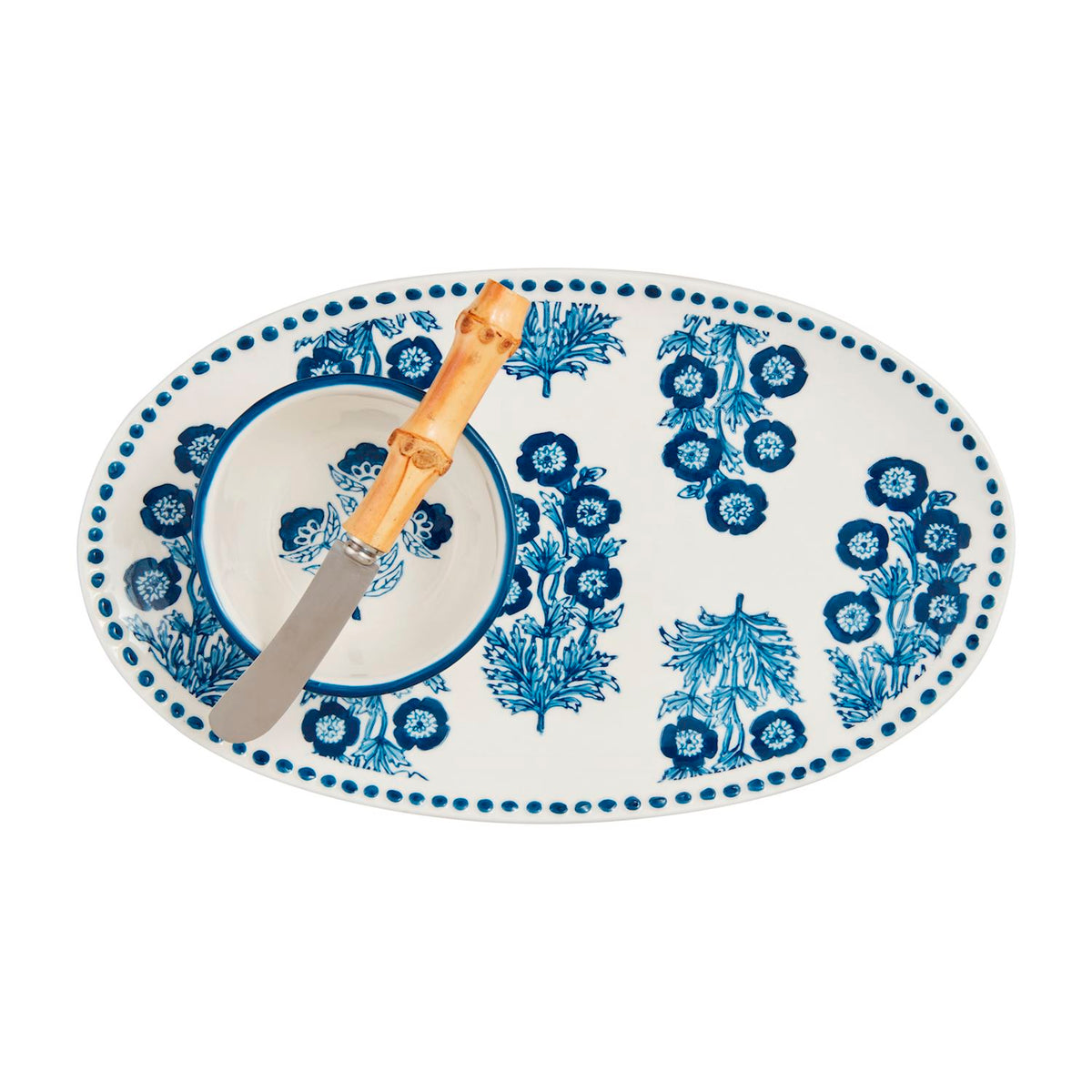 Block Print Tray & Tidbit Dish