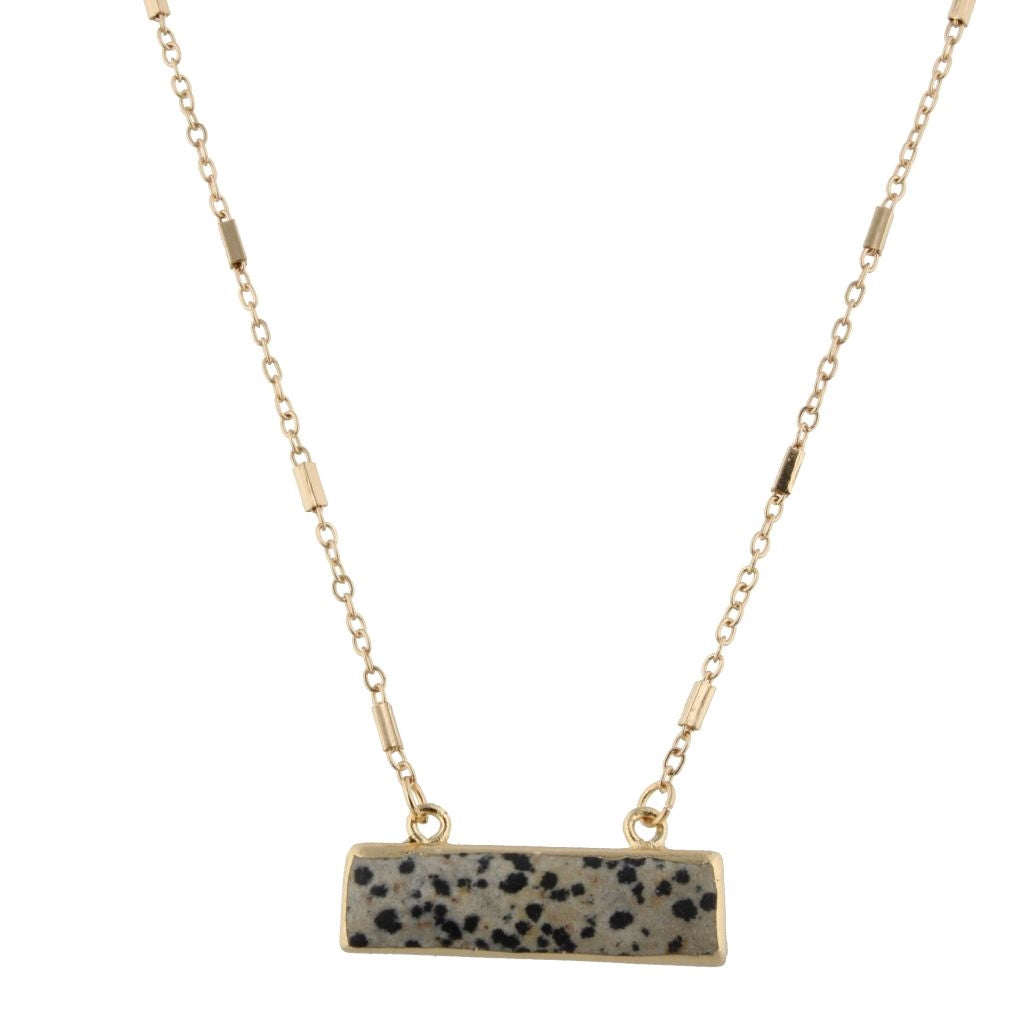 16" Chain Necklace w/Rectangle Bar - Debs on 5th