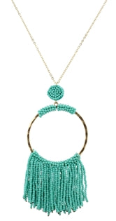 32" Beaded Triangle with Beaded Fringe - Debs on 5th