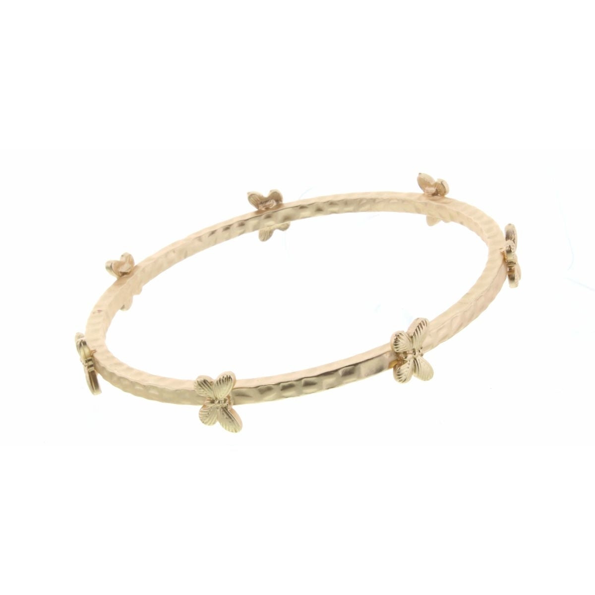 Gold Butterfly Station on Gold Bangle Bracelet - Debs on 5th