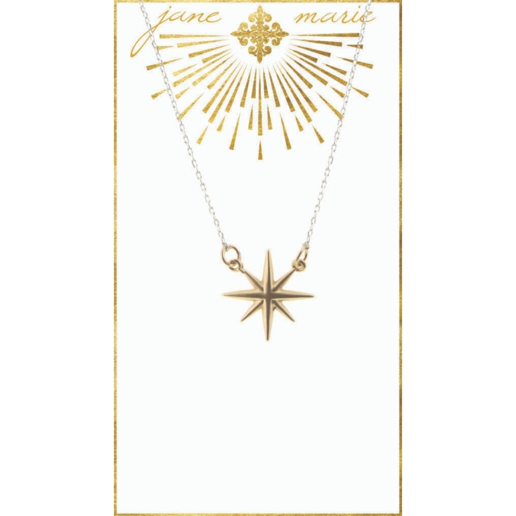 Gold Star on Silver Chain Necklace - Debs on 5th