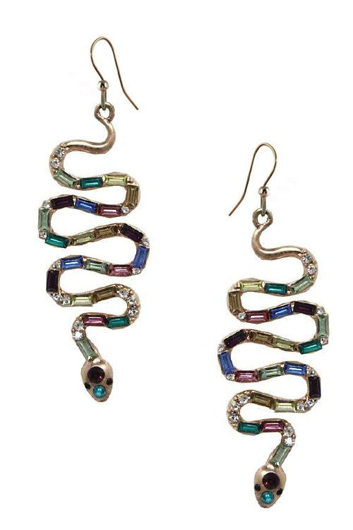 Snake Casting Pave Earring - Debs on 5th