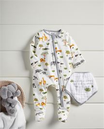 Safari Sleeper with Bib - Debs on 5th