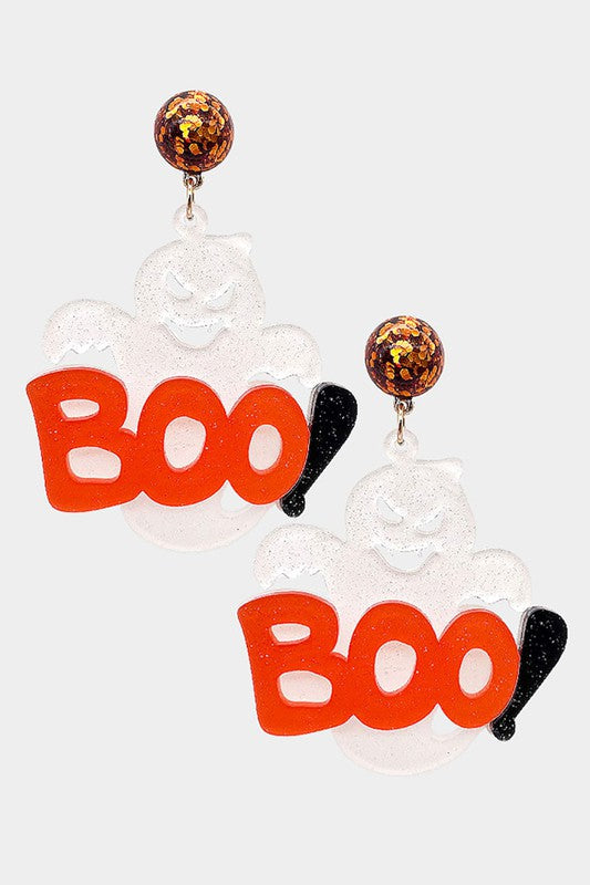 Boo Ghost Dangle Earrings - Debs on 5th