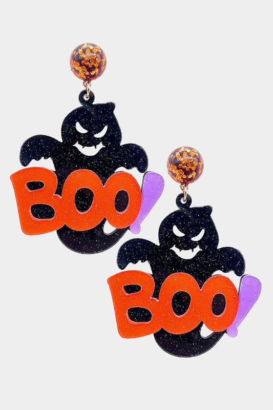 Boo Ghost Dangle Earrings - Debs on 5th