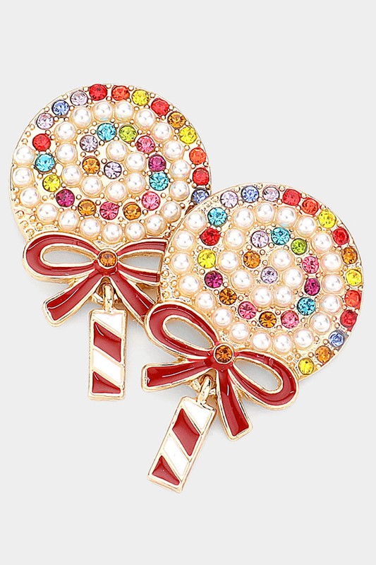Stone Embellished Candy Earrings - Debs on 5th
