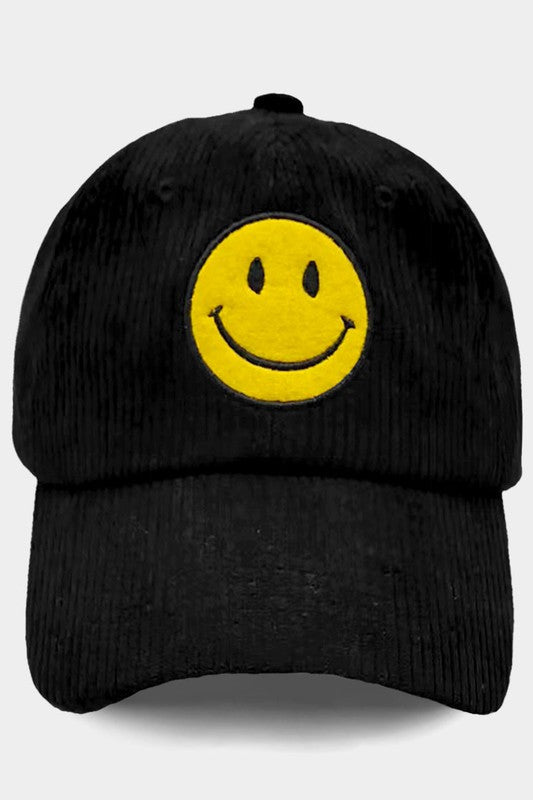 Smile Corduroy Baseball Cap - Debs on 5th