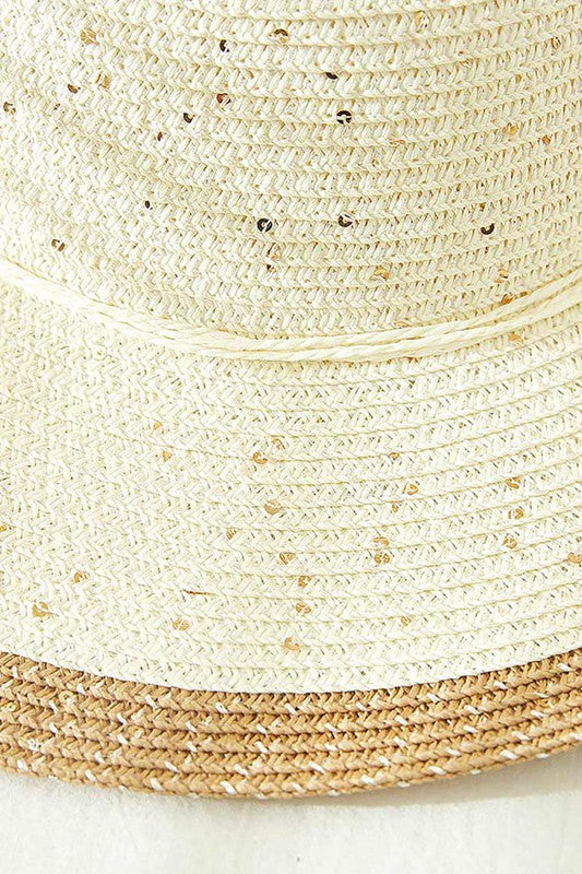 Color Block Straw Sun Hat - Debs on 5th