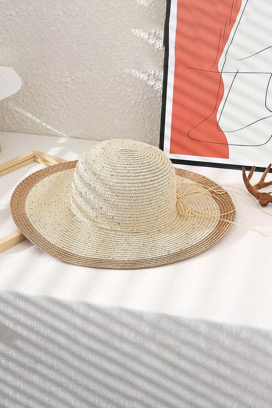 Color Block Straw Sun Hat - Debs on 5th