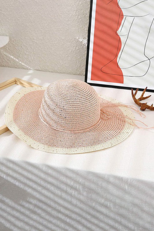 Color Block Straw Sun Hat - Debs on 5th