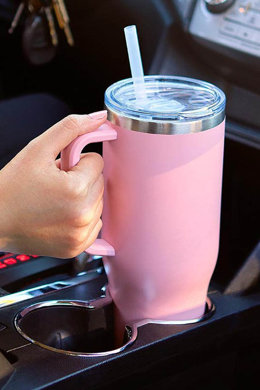 Stainless Steel Tumbler with Handle - Debs on 5th