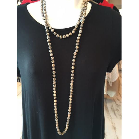 Faith, Hope, Love 8mm 60" Beaded Necklace - Debs Boutique  LLC