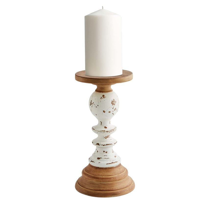 Two-Tone Rustic Candlestick - Debs on 5th