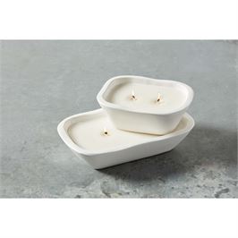 White Dough Bowl Candle - Debs on 5th