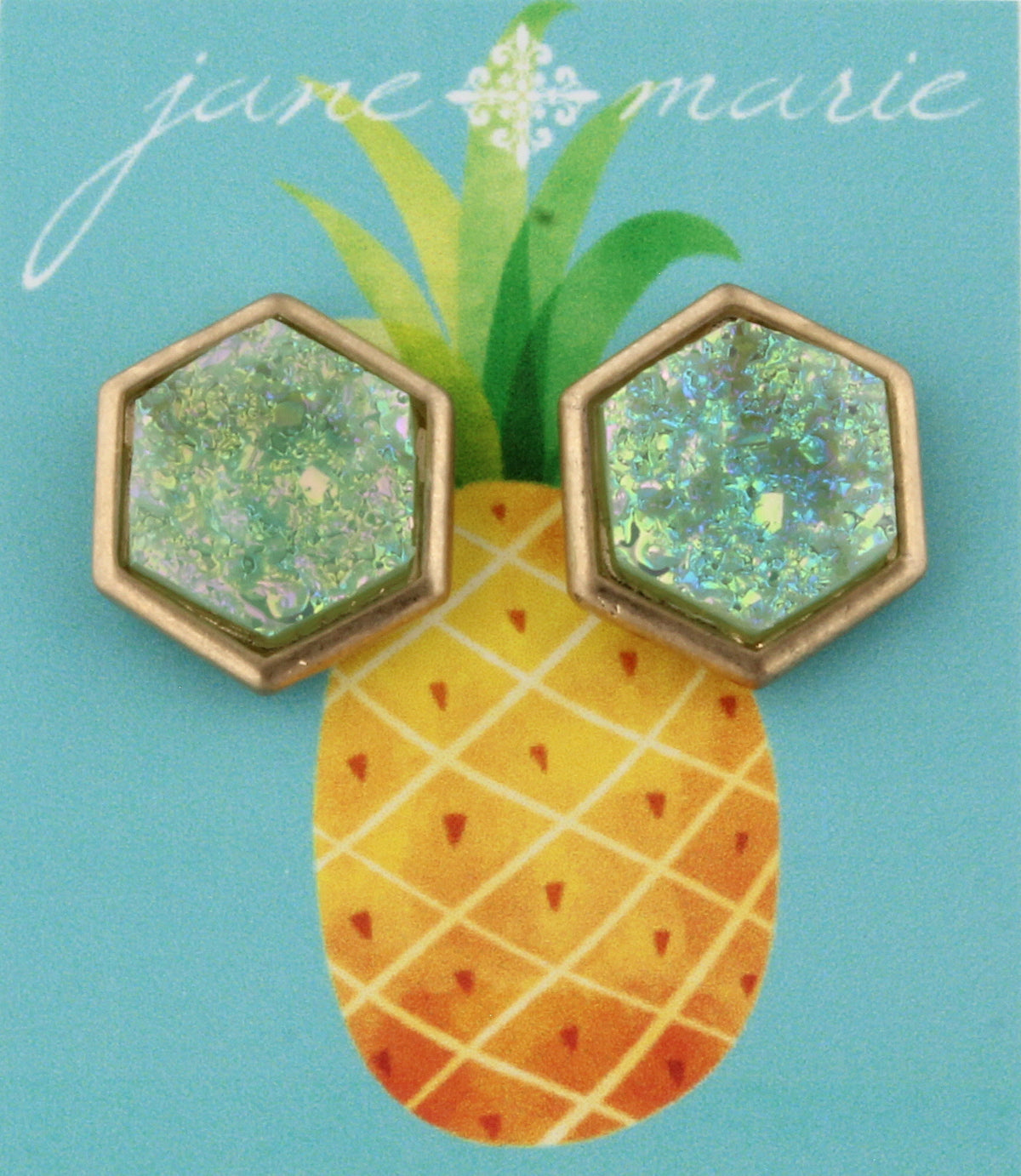 Ab  Rounded Druzy Stud - Debs on 5th