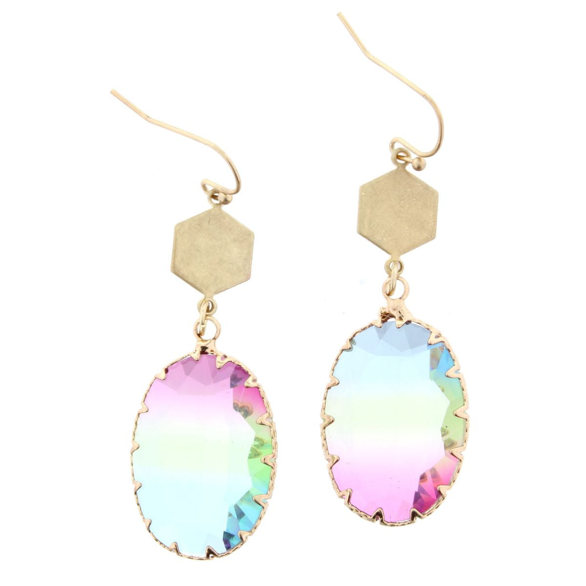 Hexagon Dangle Earrings - Debs on 5th