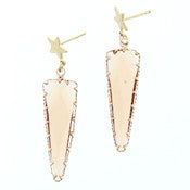 Gold Star Triangle Dangle Earrings - Debs on 5th