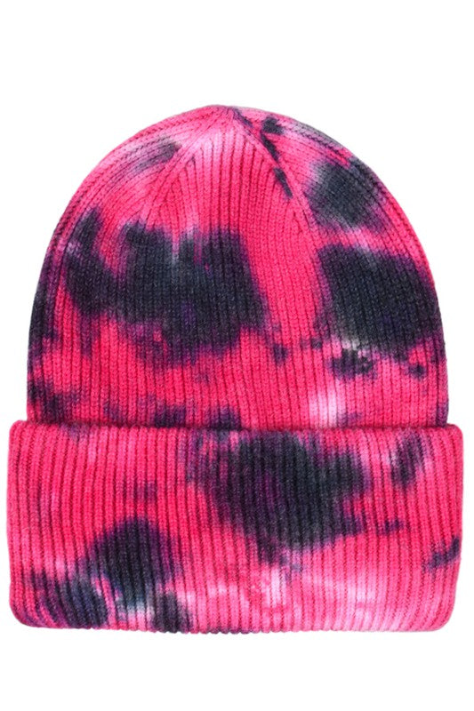 Women Double Layer Tie Dye Beanie - Debs on 5th