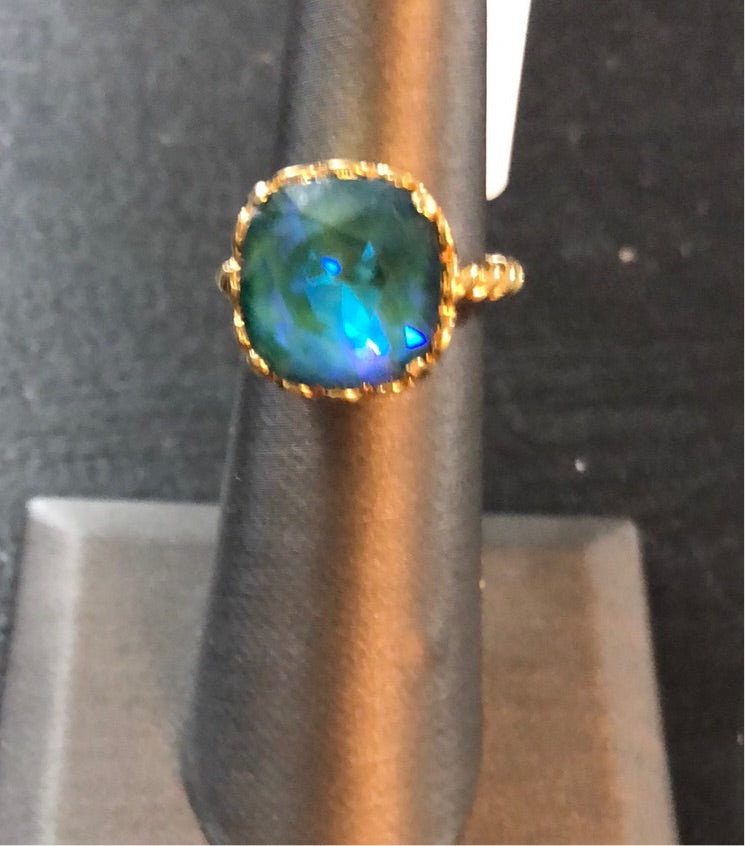 Size 5 Victoria Lynn Rope Ring Yellow Gold - Debs on 5th