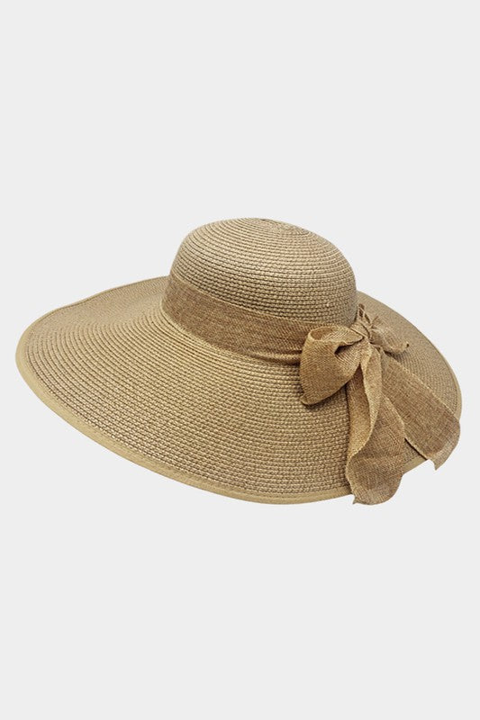 Bow Band Straw Sun Hat - Debs on 5th