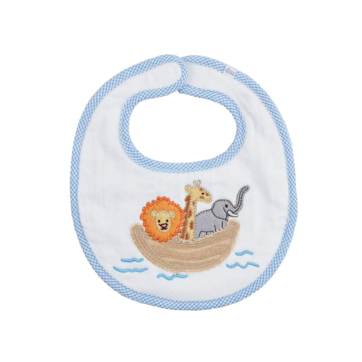 Noahs Ark Blue Bib