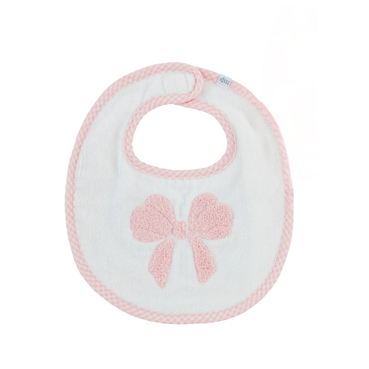 Pink Boucle Bow Bib