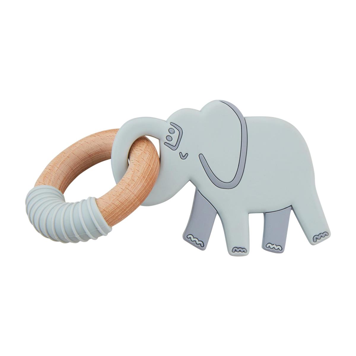 Blue Elephant Ring Teether