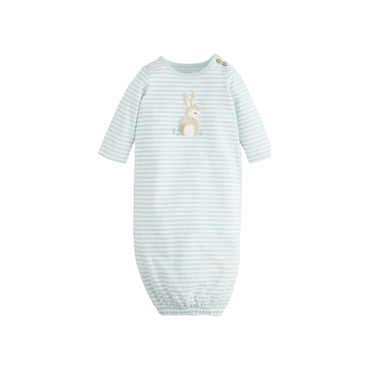 Blue Stripe Infant Bunny Gown