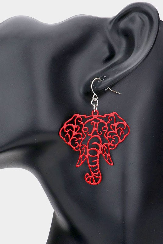Elephant Cut out Earrings