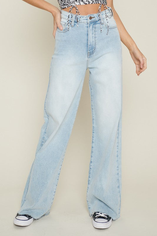 High-Waisted Wide Leg Jeans