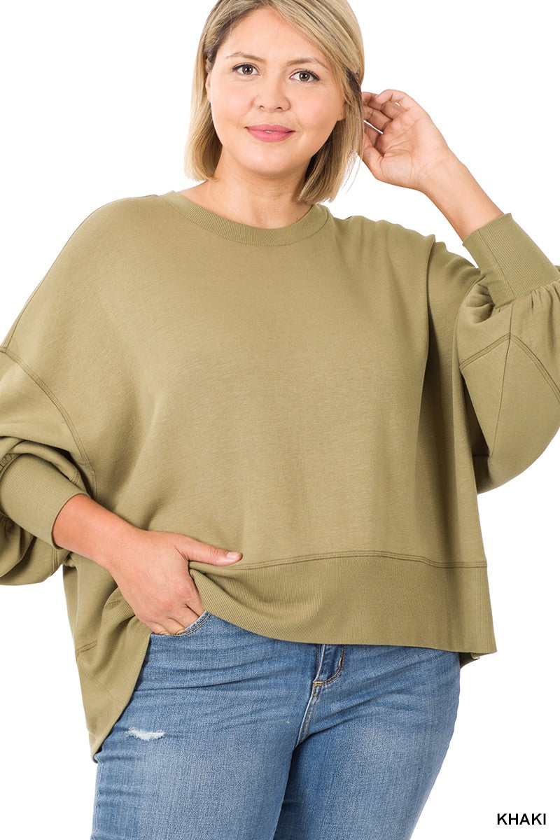 Soft Stretch Sweatshirt Plus Size