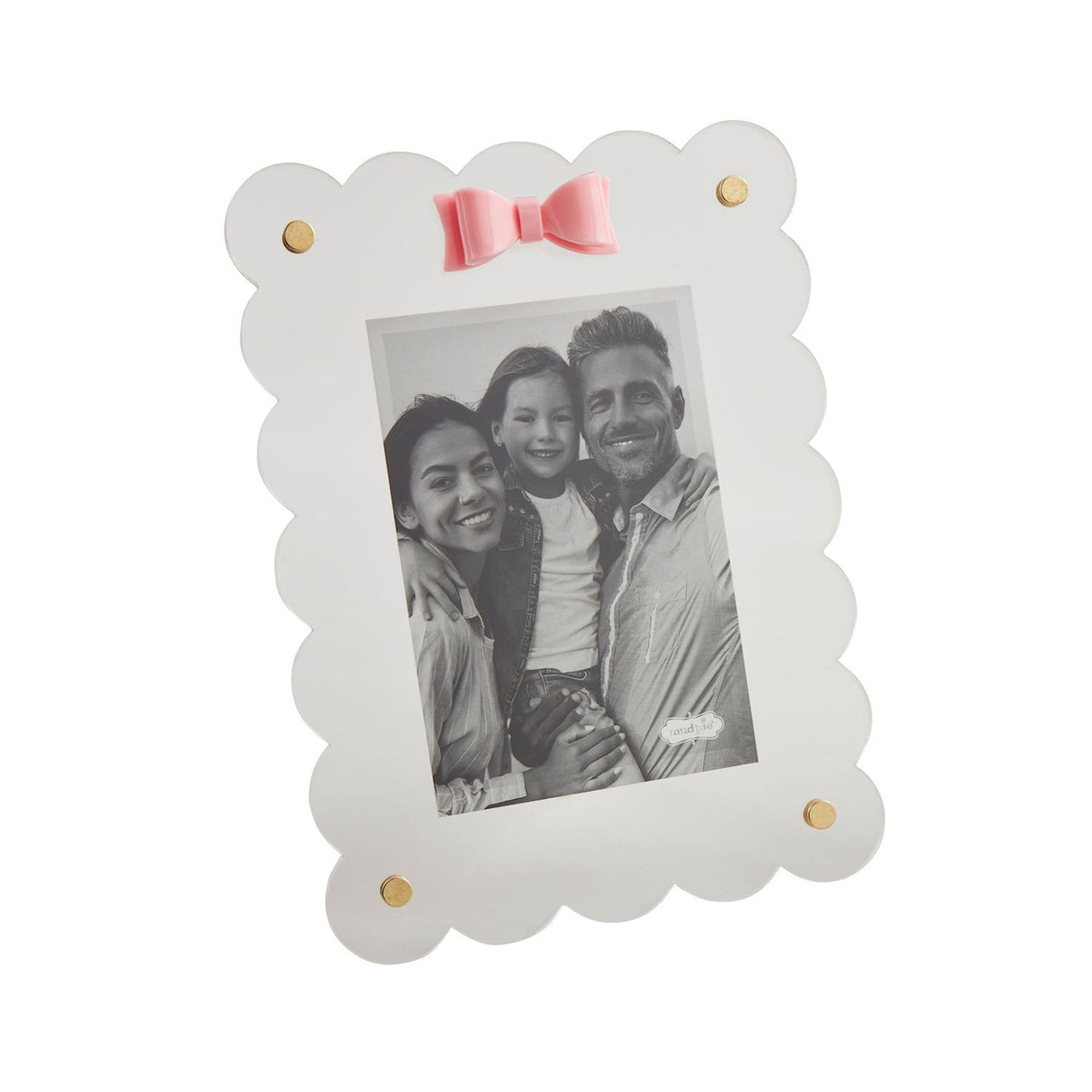 Rectangle Acrylic Pink Bow Frame