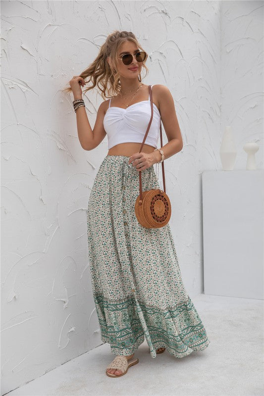 Printed Maxi Skirt