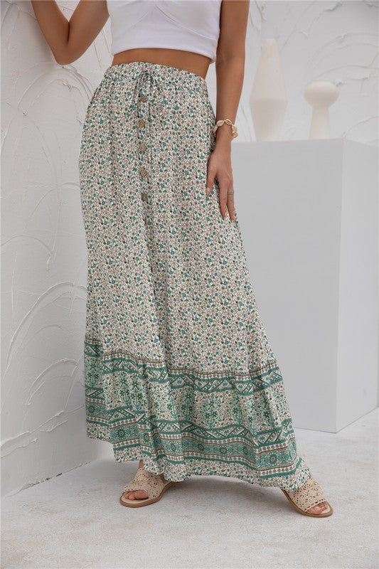 Printed Maxi Skirt