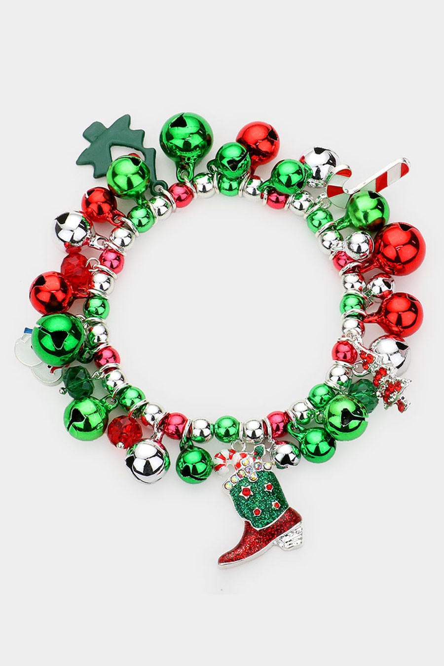 Christmas Theme Charms Stretch Bracelet