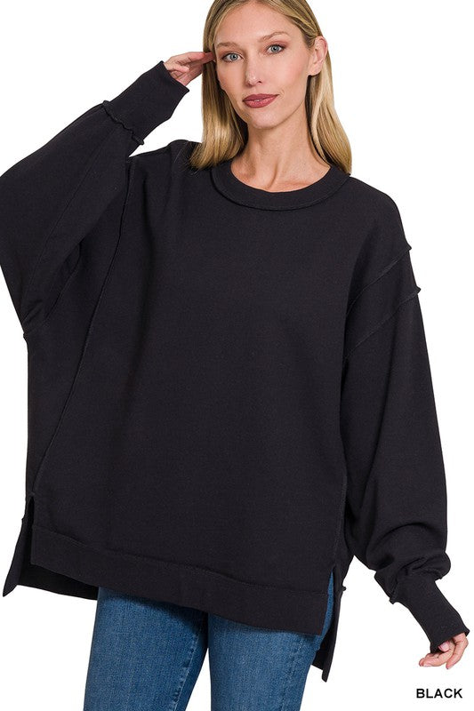 French Terry Oversized Sweatshirt Plus Size