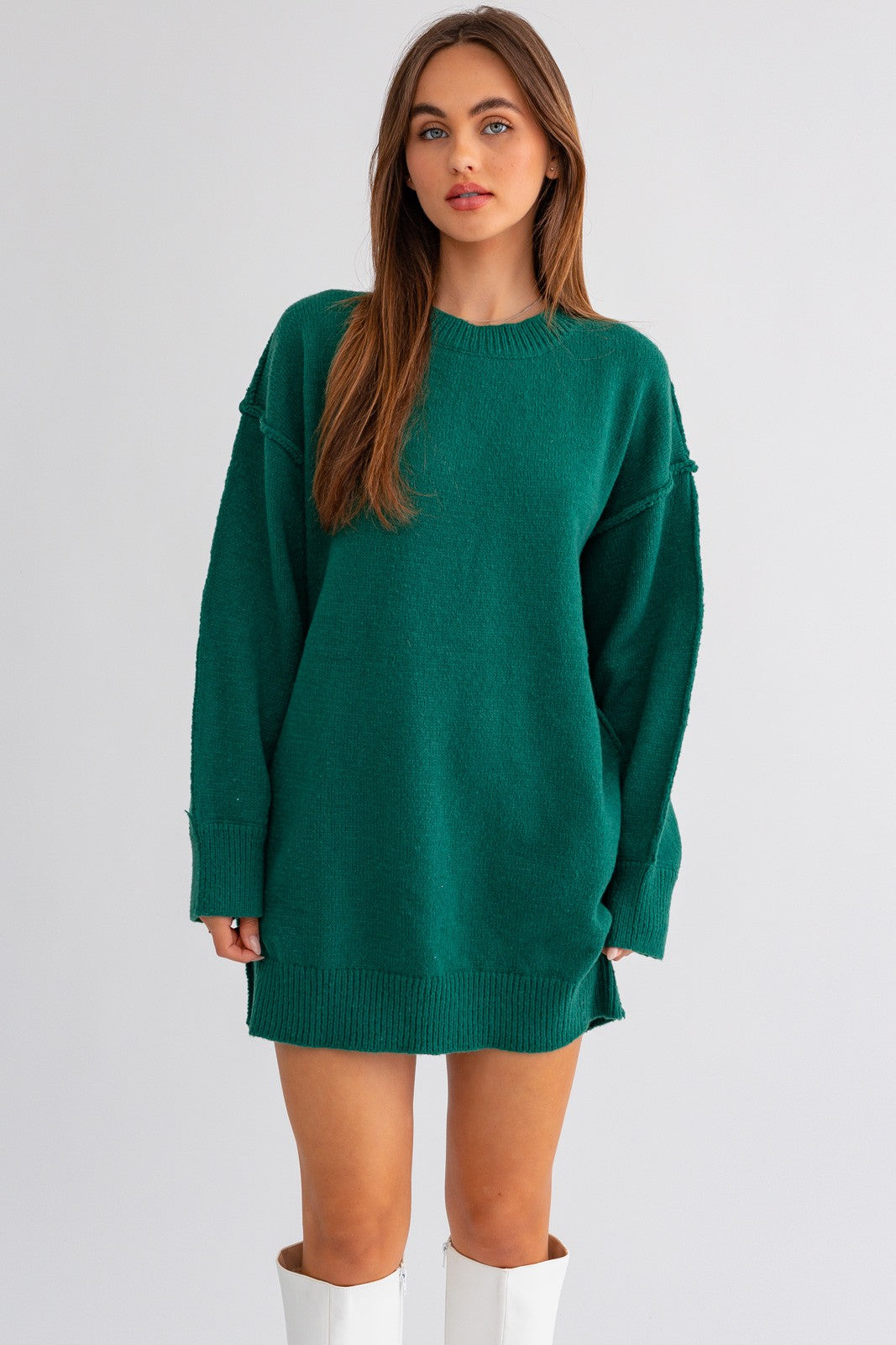 Woodland Oversized Tunic Sweater Dress