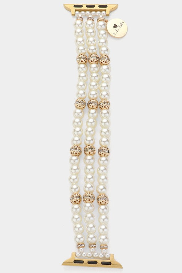 Pearl Beaded Multi Layered Apple Watch Band