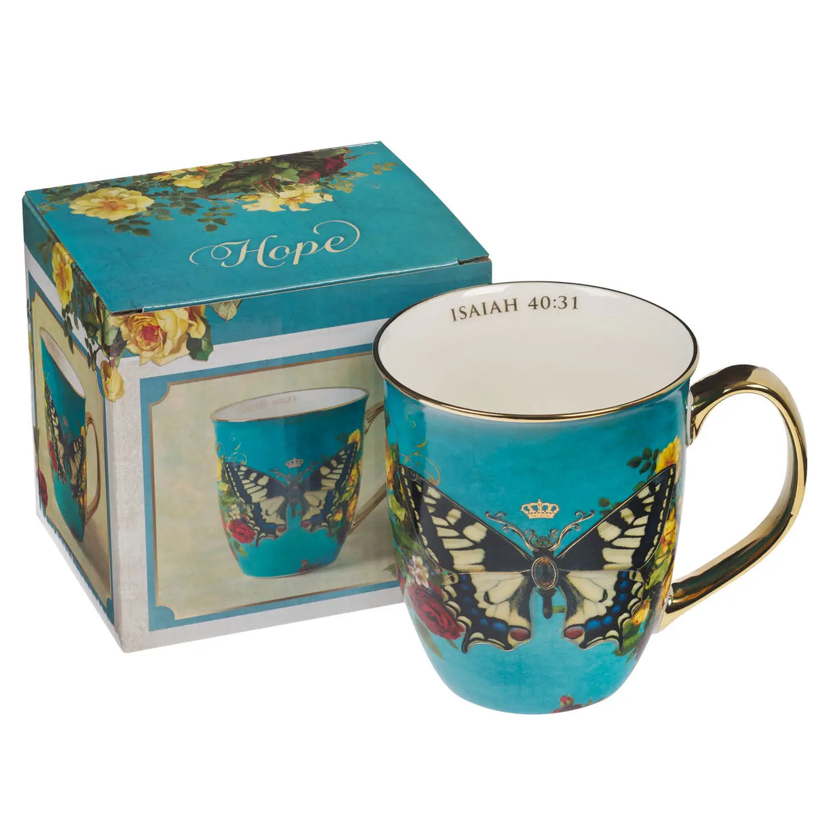 Teal Secret Garden Ceramic Mug