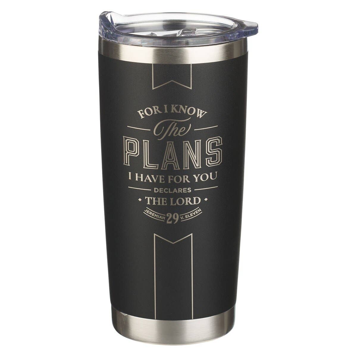 Tumbler SS Black I Know the Plans Jer. 29:11