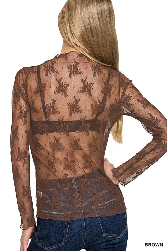 Lace See-Through Top – Debs on 5th