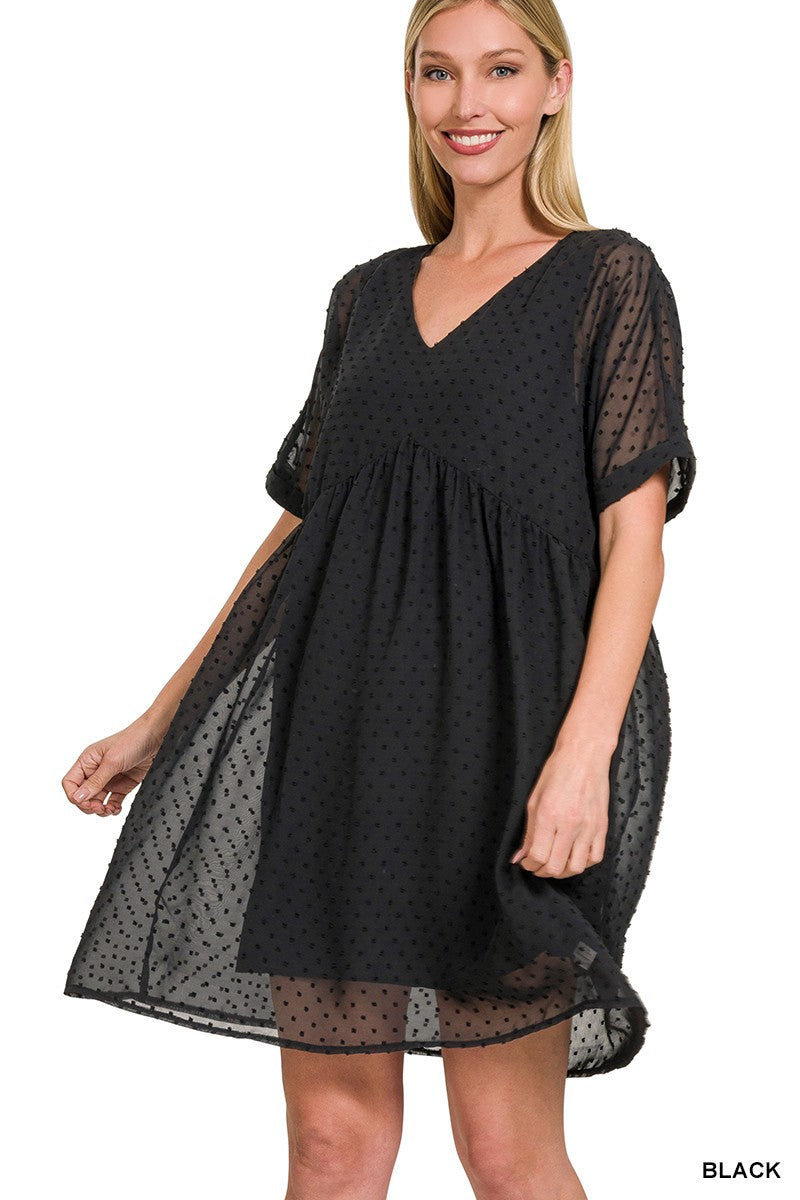 Swiss Dot Babydoll Dress Debs on 5th Swiss Dot Babydoll Dress Debs on 5th