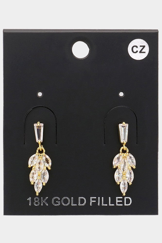 CZ Marquise Embellished Evening Dangle Earrings