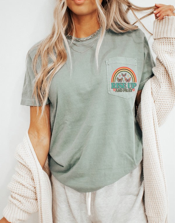 Rise Up and Pray Pocket Comfort Color Tee